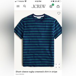 J. Crew Short-sleeve rugby crewneck shirt in stripe
Item BH252